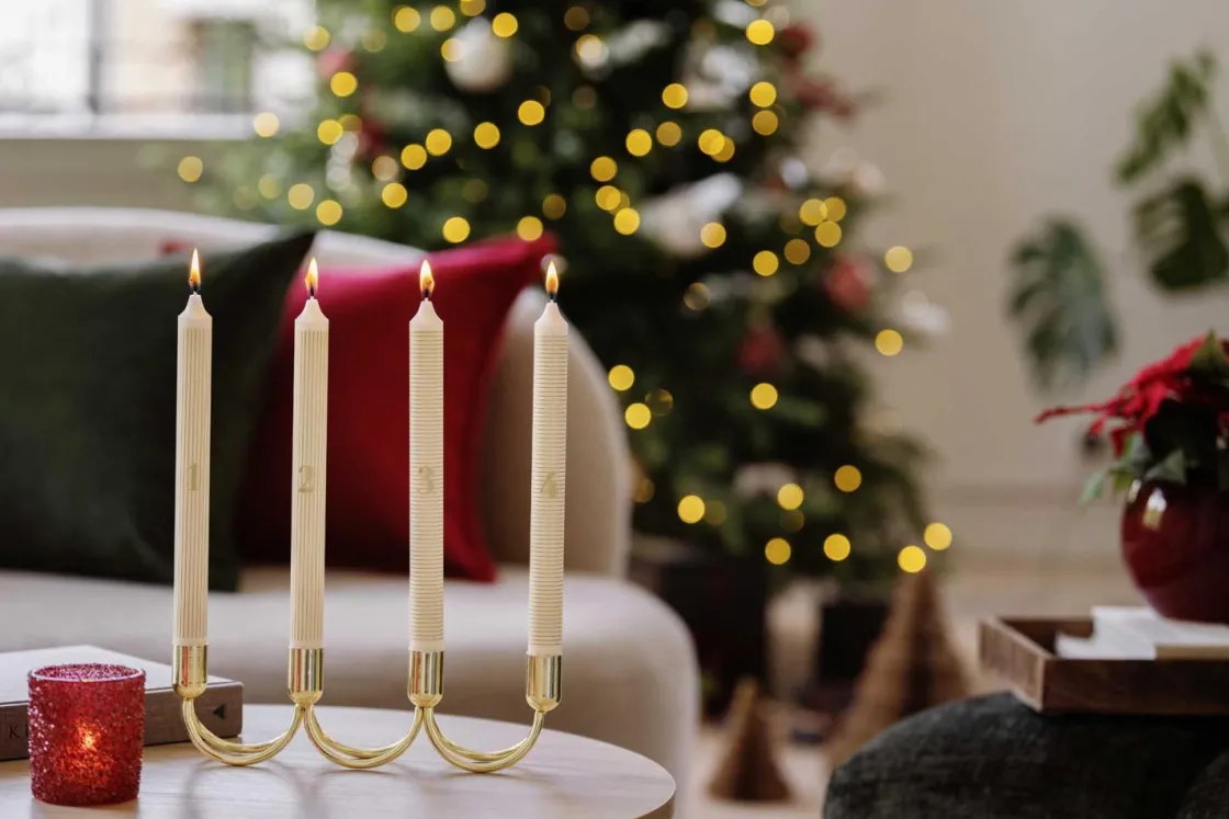 Kremmerhuset Adventslys krone 4 pk gull| Kronelys|Julelys Og Lysestaker