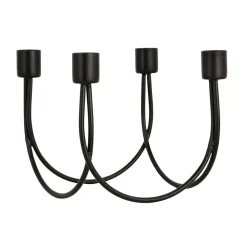 Kremmerhuset Adventstake Emma sort| Lysestaker|Julelys Og Lysestaker