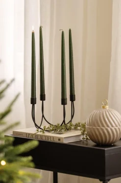 Kremmerhuset Adventstake Emma sort| Lysestaker|Julelys Og Lysestaker