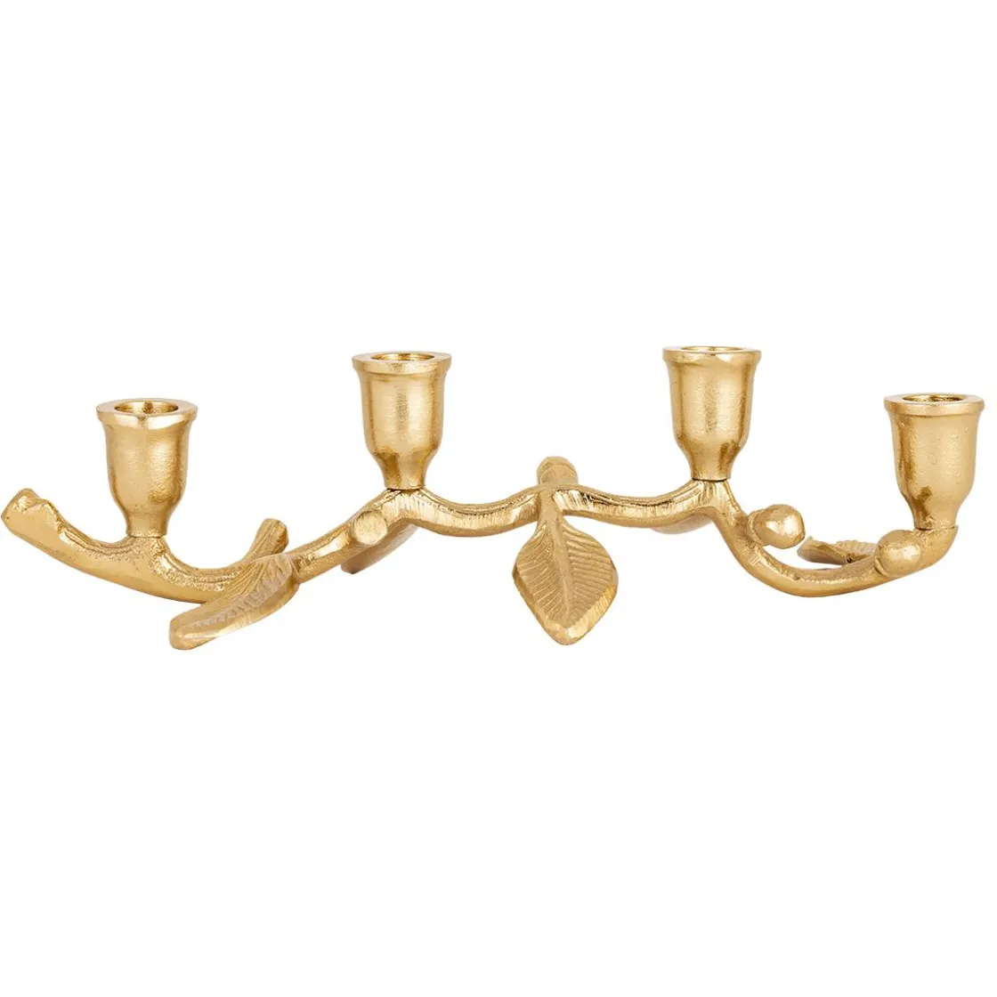 Kremmerhuset Adventstake Gullblad| Lysestaker|Julelys Og Lysestaker