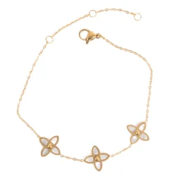 Kremmerhuset Armbånd med blomst, MOP, Gull| Armbånd