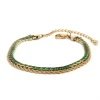 Kremmerhuset Armbånd, ombrè green G| Armbånd