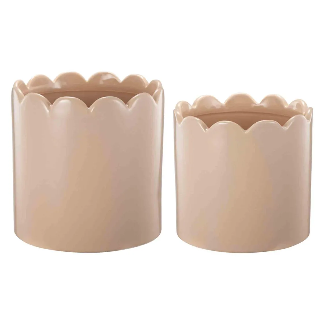 Kremmerhuset Blomsterpotte Scallop, beige| Blomsterpotter Og Pidestaller