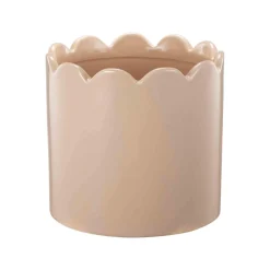 Kremmerhuset Blomsterpotte Scallop 13,5cm, beige| Blomsterpotter Og Pidestaller