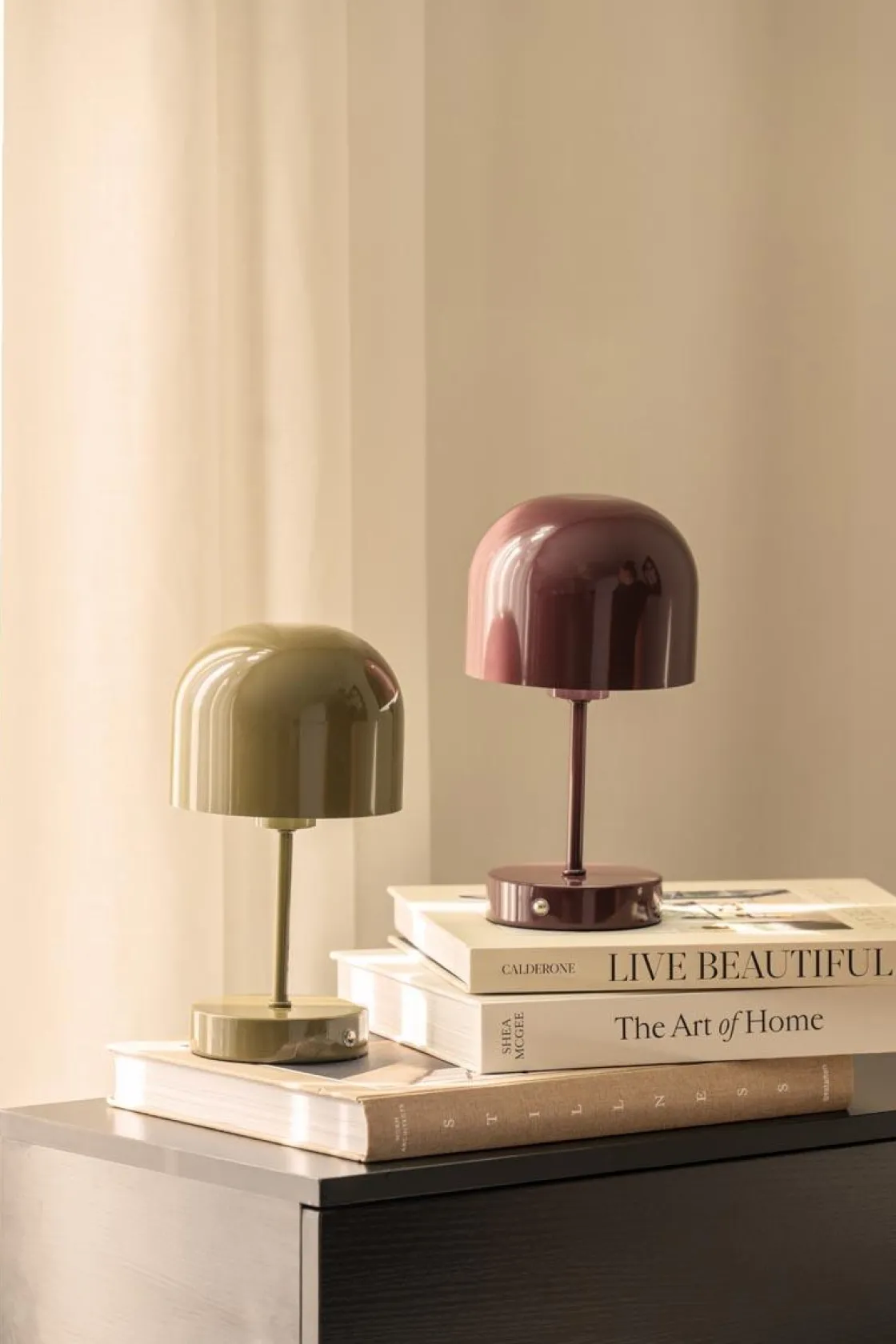 Kremmerhuset Bordlampe Napoli oppladbar 24 cm burgunder| Lamper