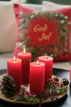 Kremmerhuset Duftlys Cranberry spice 15cm| Kubbelys|Duftlys