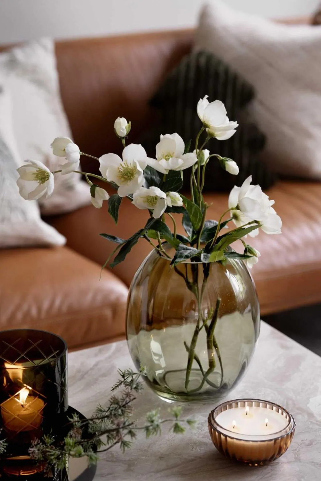 Kremmerhuset Duftlys julekule Amber & Tonka| Duftlys|Julelys Og Lysestaker