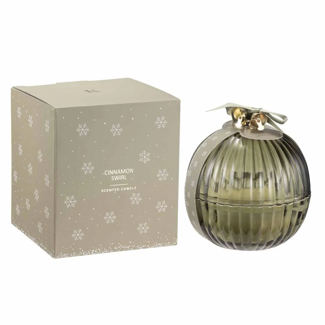 Kremmerhuset Duftlys julekule Cinnamon Swirl| Duftlys|Julelys Og Lysestaker