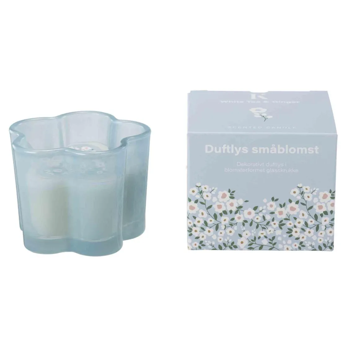 Kremmerhuset Duftlys småblomst hvit te og ingefær| Duftlys