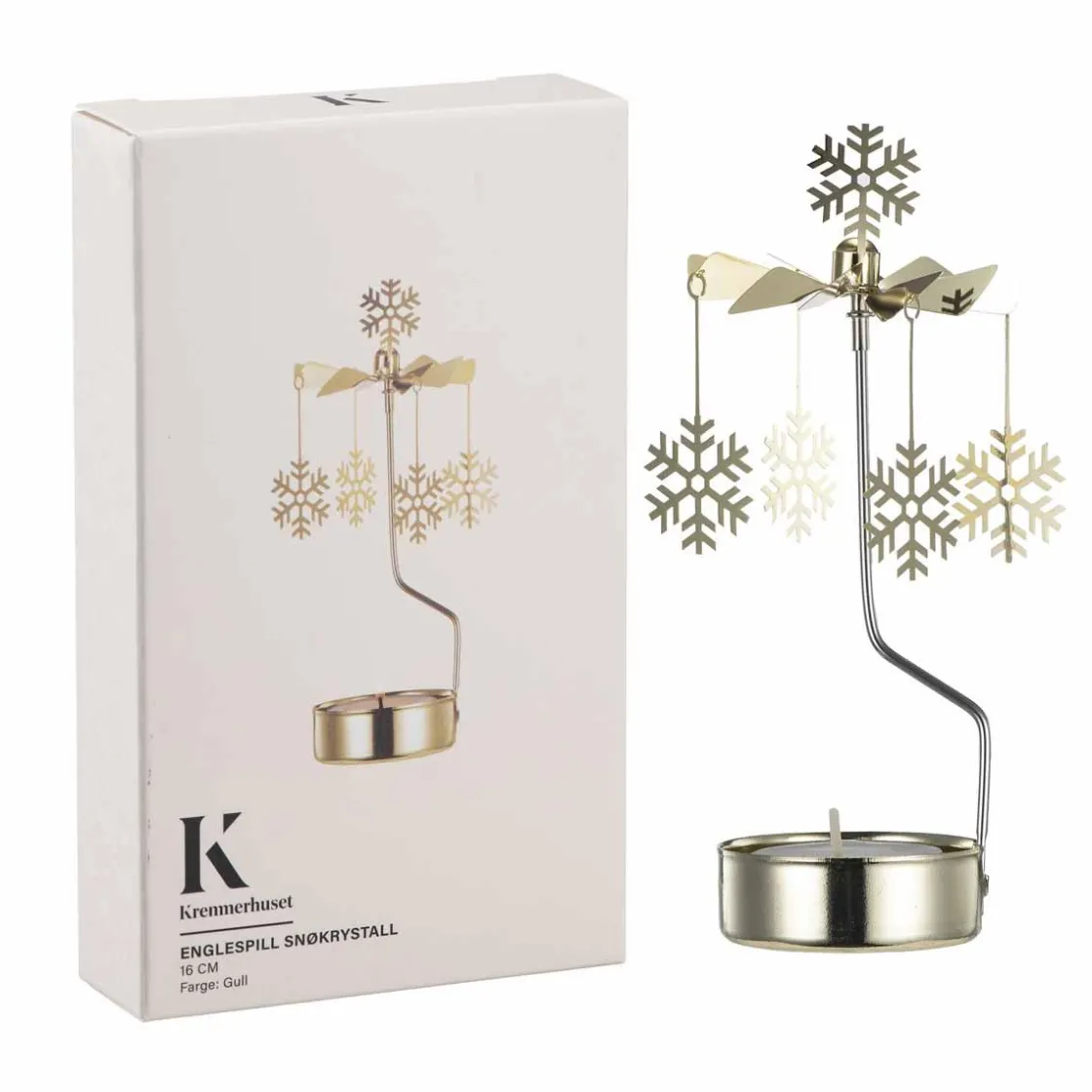 Kremmerhuset Englespill snøflak| Lykter|Lysestaker