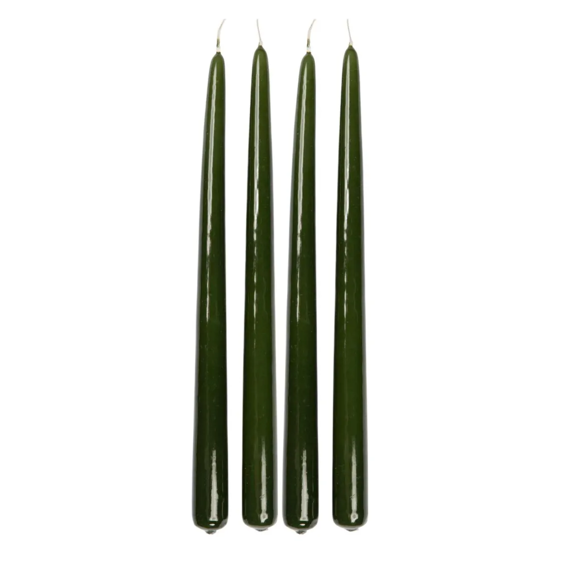 Kremmerhuset Festlys lakk 4pk mørk grønn| Kronelys