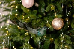 Kremmerhuset Fugl på klype Glam| Julepynt|Julekuler