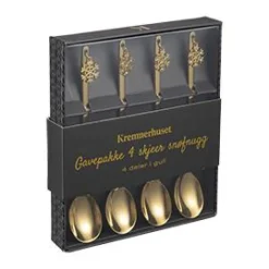 Kremmerhuset Gavepakke 4 skjeer snøfnugg| Bestikk|Juleservering