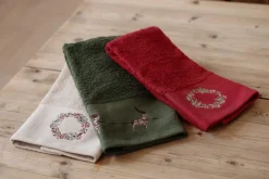 Kremmerhuset Gjestehåndkle krans beige| Annen Tekstil|Baderomsartikler