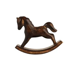 Kremmerhuset Gyngehest i mangotre 12 cm| Pynt|Julepynt