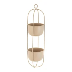 Kremmerhuset Hengepotte dobbel 58 cm beige| Blomsterpotter Og Pidestaller