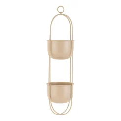 Kremmerhuset Hengepotte dobbel 58 cm beige| Blomsterpotter Og Pidestaller