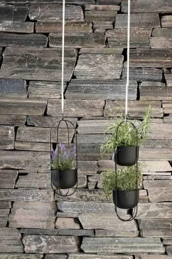 Kremmerhuset Hengepotte dobbel 58 cm sort| Blomsterpotter Og Pidestaller