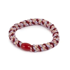 Kremmerhuset Hårstrikk, tuttifrutti, rød, lilla, gull| Hårstrikk