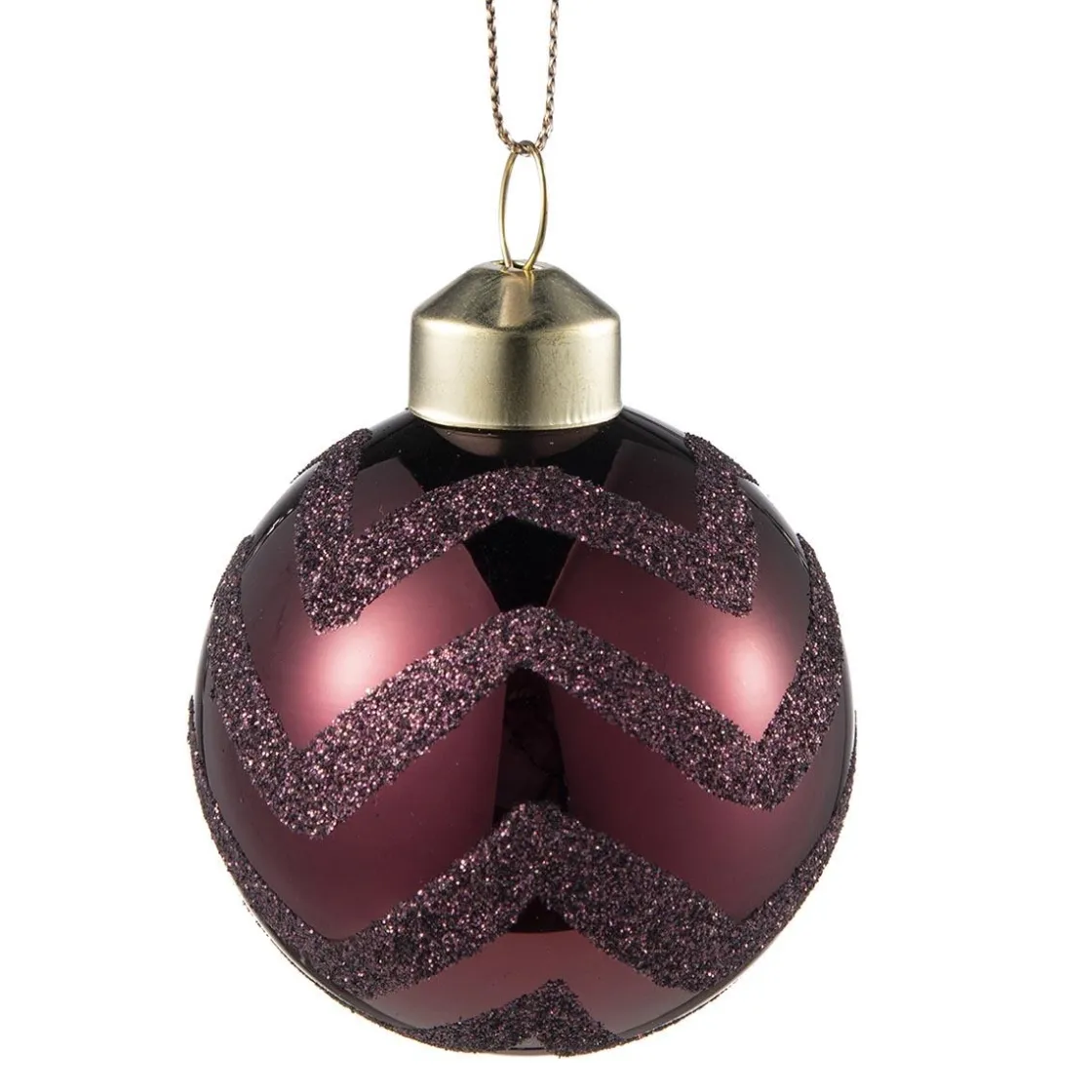 Kremmerhuset Julekule glitre burgunder| Julekuler