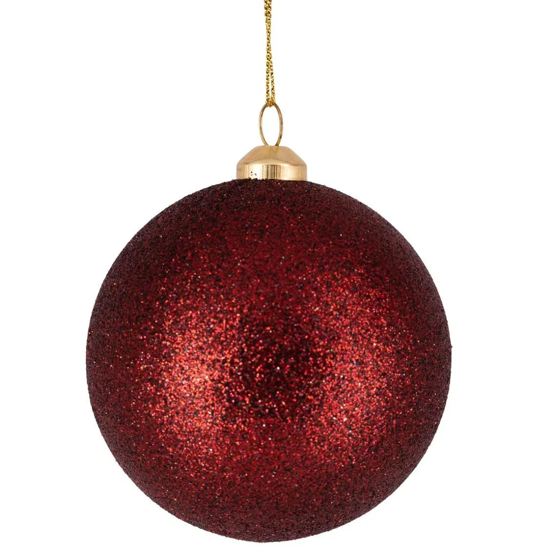 Kremmerhuset Julekule glitter 4 pack rød| Julekuler