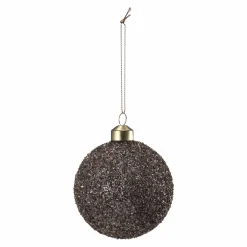 Kremmerhuset Julekule glitter perle brun| Julekuler