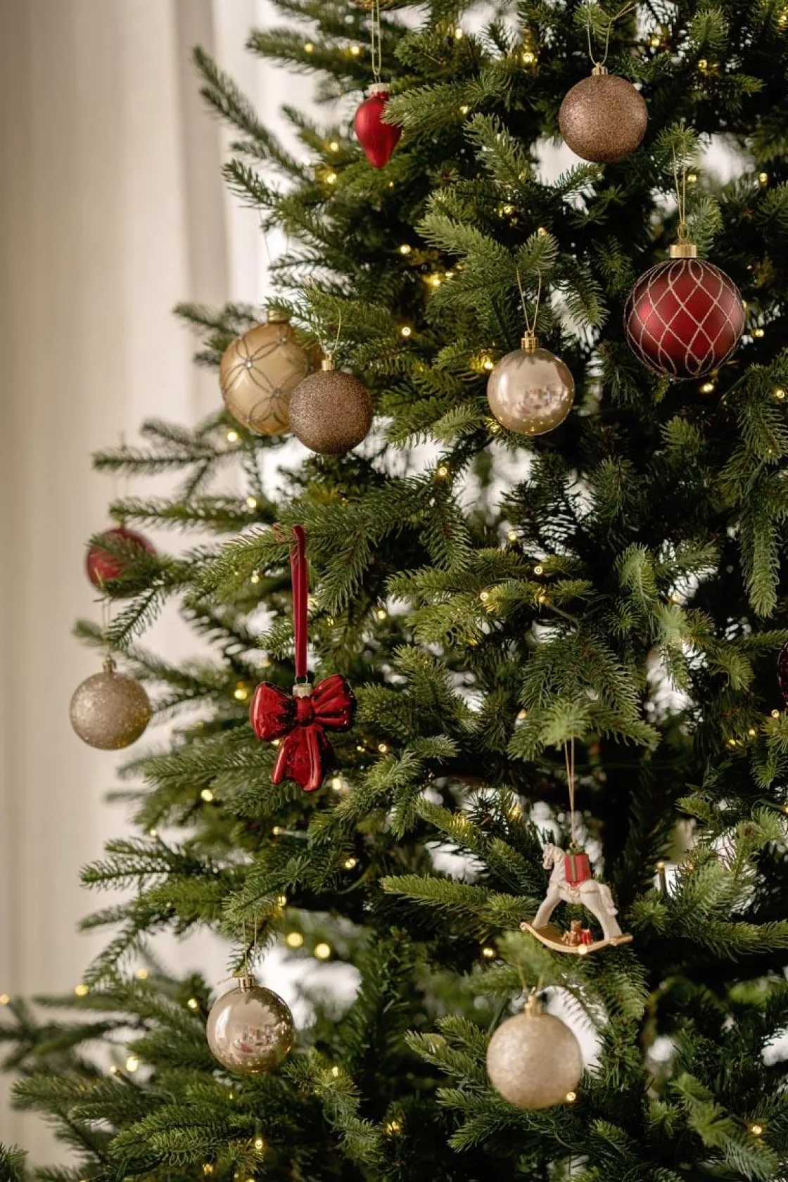 Kremmerhuset Julekule glitter perle brun| Julekuler