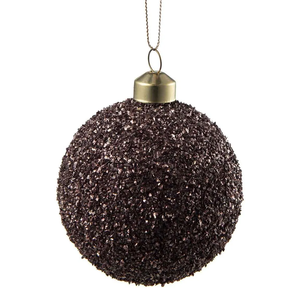 Kremmerhuset Julekule glitter perle burgunder| Julekuler