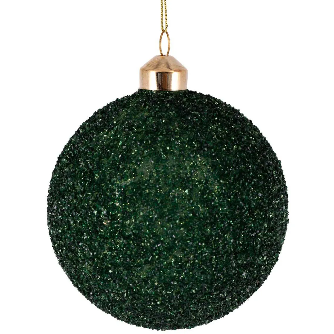Kremmerhuset Julekule glitter perle 10cm grønn| Julekuler