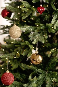 Kremmerhuset Julekule glitter perle gull| Julekuler