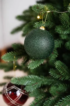 Kremmerhuset Julekule glitter 4pk grønn| Julekuler