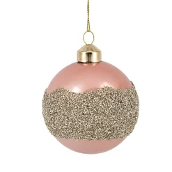 Kremmerhuset Julekule glitterbelte rosa| Julekuler