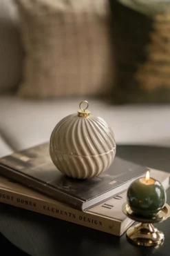 Kremmerhuset Julekule Krukke beige| Gavetips|Julepynt