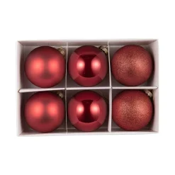 Kremmerhuset Julekule mix 6 pack rød| Julekuler