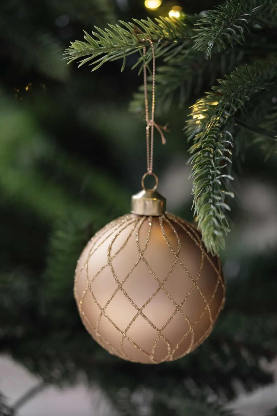 Kremmerhuset Julekule sparkle gull| Julekuler