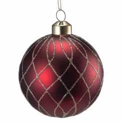 Kremmerhuset Julekule sparkle rød| Julekuler