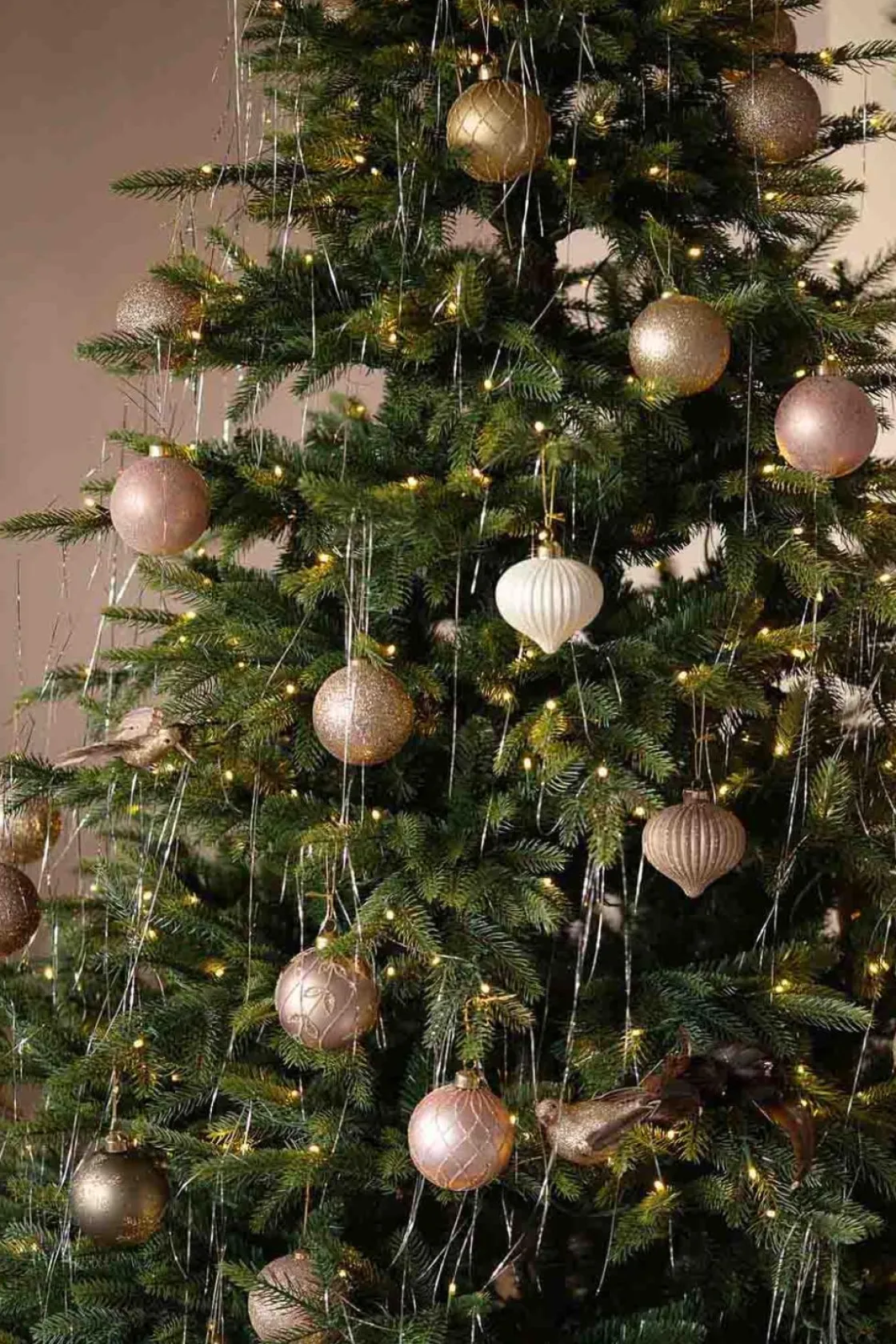 Kremmerhuset Juletre dekorasjon Sølvtråder| Julepynt|Julekuler