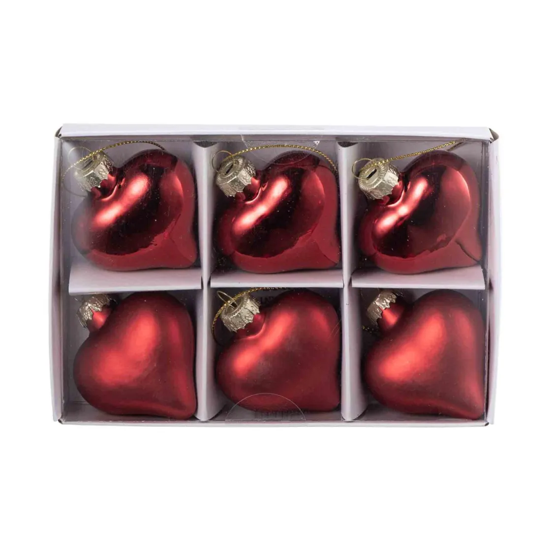 Kremmerhuset Juletrepynt Hjerter 6 pk| Julekuler