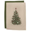 Kremmerhuset Kjøkkenhåndkle 2pk Nostalgisk tre| Kjøkkentekstil|Juletekstil