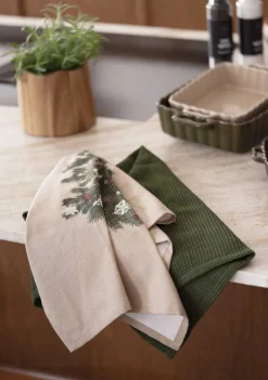 Kremmerhuset Kjøkkenhåndkle 2pk Nostalgisk tre| Kjøkkentekstil|Juletekstil