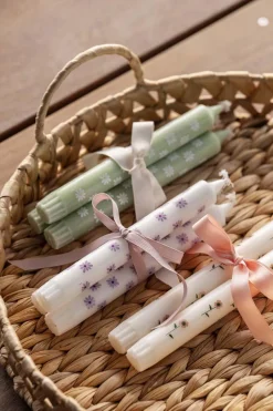 Kremmerhuset Kronelys sommerblomst 100% stearin 3 pk| Kronelys