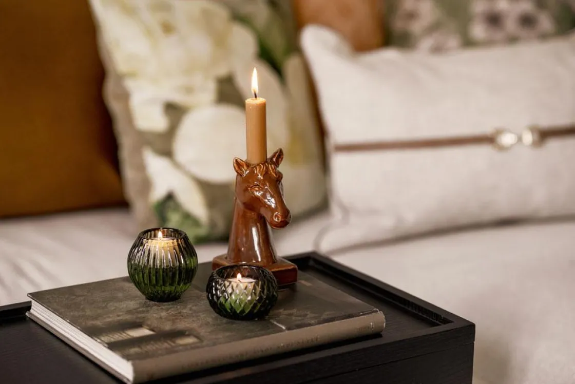 Kremmerhuset Kronelysestake Hest 14,6 cm| Lysestaker