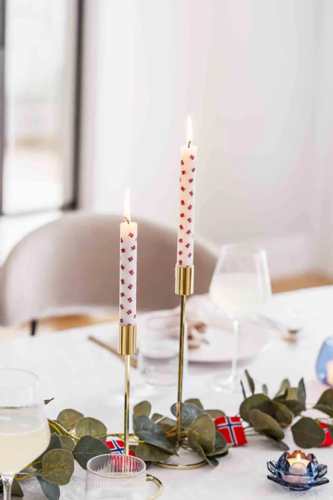 Kremmerhuset Kronelysestake Lea gull 28,5 cm| Lysestaker