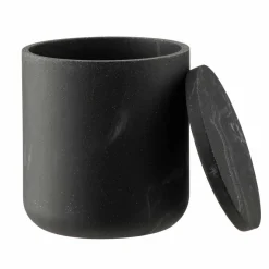 Kremmerhuset Krukke med lokk marmor sort| Baderomsartikler