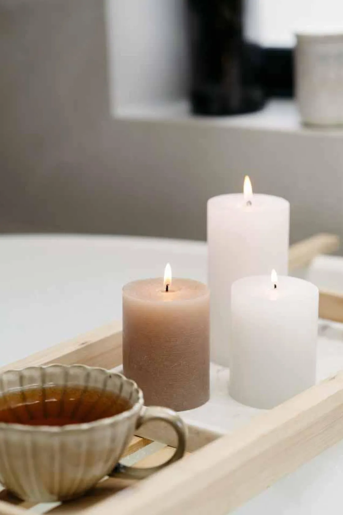 Kremmerhuset Kubbelys 14 cm hvit| Kubbelys