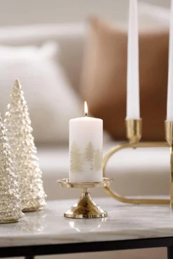 Kremmerhuset Kubbelys gulltre hvit| Kubbelys|Julelys Og Lysestaker