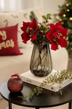 Kremmerhuset Kvist med røde bær 50 cm| Kunstige Blomster|Juletrær Og Julegrønt