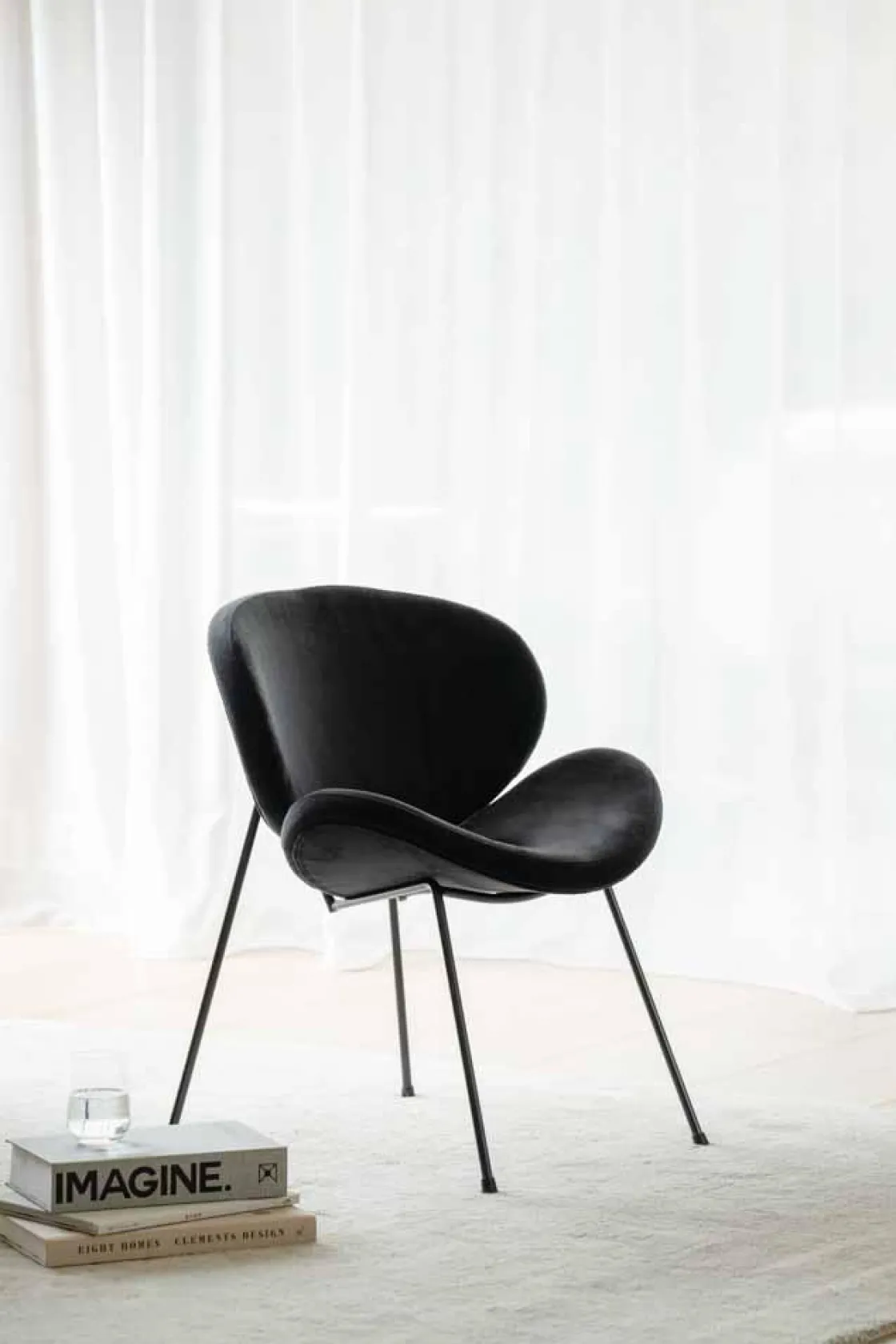 Kremmerhuset Loungestol Konrad Velur, sort| Loungestol|Stoler Og Krakker