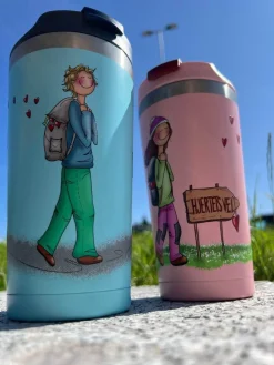 Kremmerhuset Lykketegning - Bra dag Termokopp blå| Termokopper