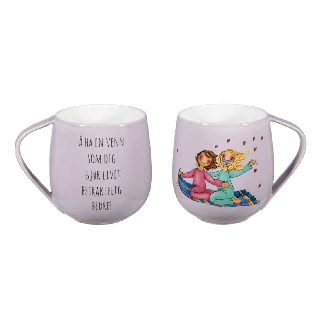 Kremmerhuset Lykketegning - Vennekrus lilla| Krus